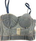 Denim Corset Crop Top