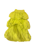 Bright yellow tiered skirt