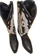Black and white cowboy boots